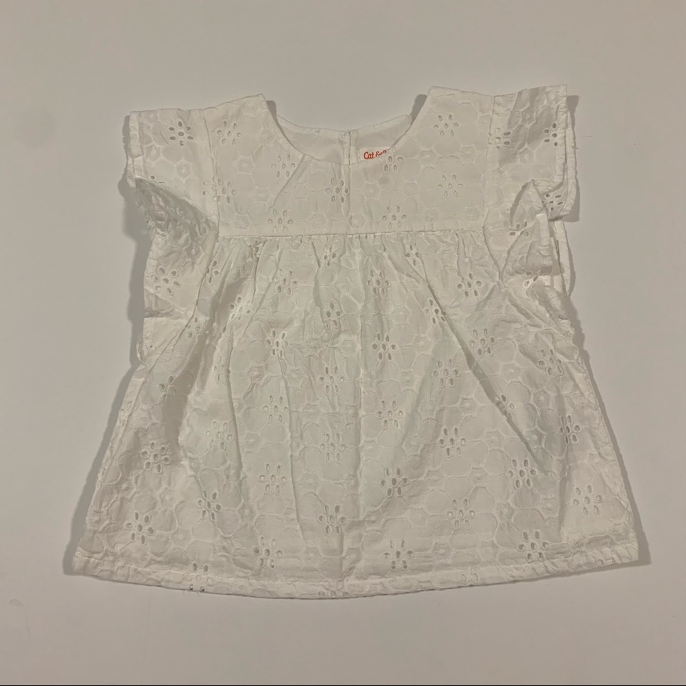 Cat & Jack - White Eyelet Top